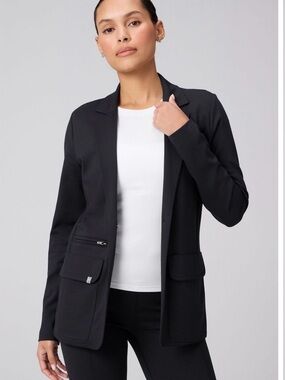 Fabletics Black Longline Tailored Blazer